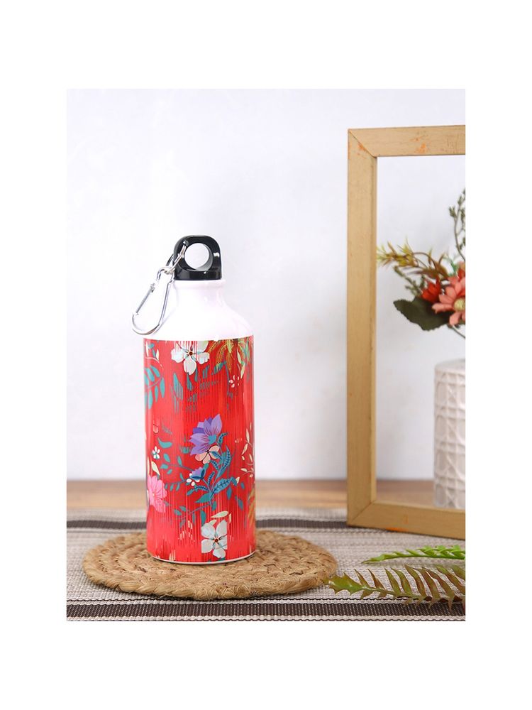 PENTADECO Floral Printed Design Sipper Water Bottle Aluminium 600 Ml-image-25