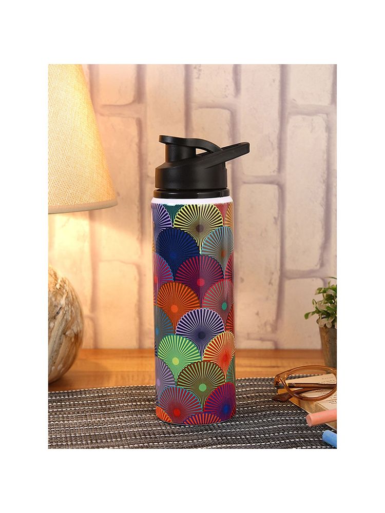 PENTADECO Sports Water Bottle Floral Printed Aluminium 750 Ml-image-29