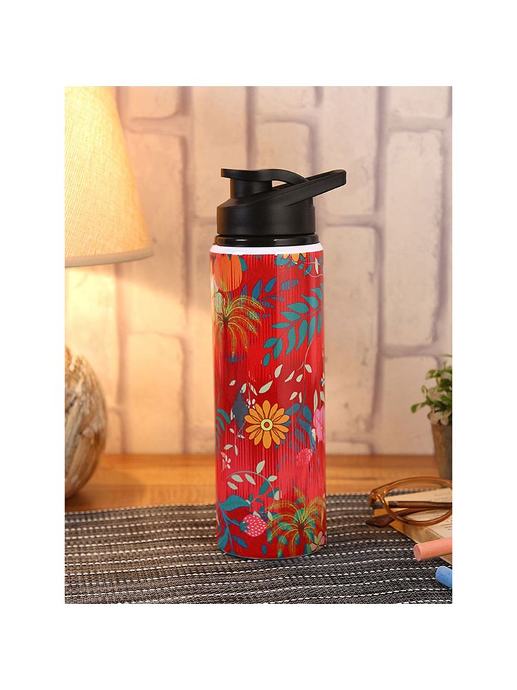 PENTADECO Attractive Colourful Floral Printed Sports Water Bottle 750 Ml-picture-27