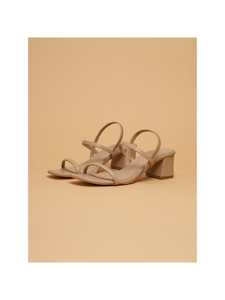 Eridani Solid Beige Amaris Heels-picture-12