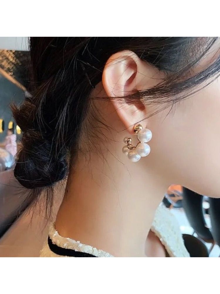 salty women pearl perfection hoop earrings