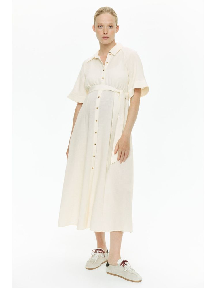 H&M Women Beige MAMA Before & After Shirt Dress-picture-35