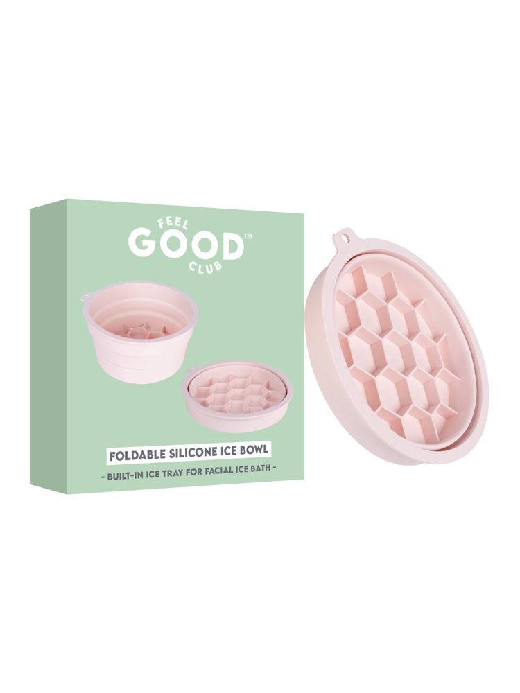 Feel Good Club Face Ice Bowl - Foldable Silicone Tray For Easy Skin Ice Bath Boosting Circulation-image-3