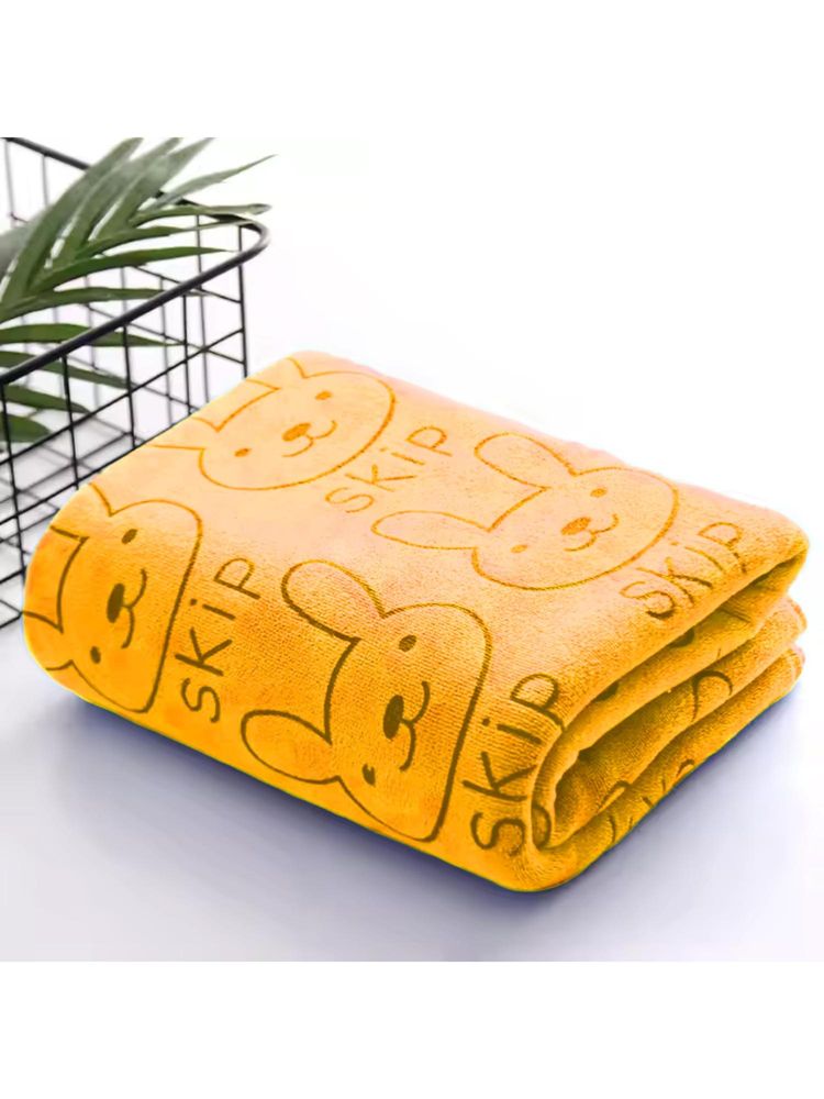 Black Gold Microfiber Premium Bath Towels 400 Gsm Yellow (L)-picture-17