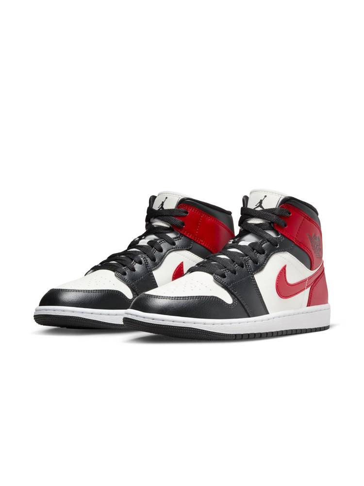 Nike Womens Air Jordan 1 Mid Sneakers - White
