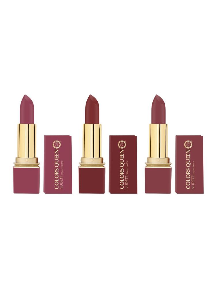 Colors Queen Nudeit Creamy Matte Lipstick Combo Pack Of 3-picture-23