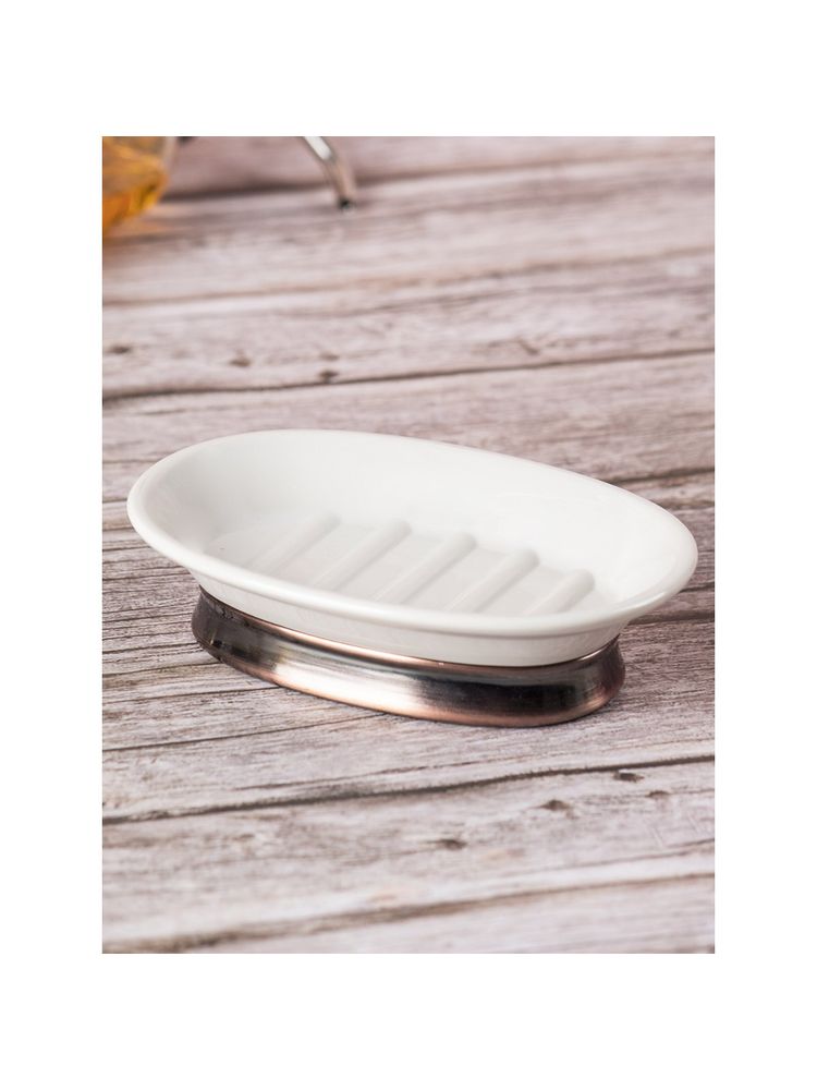 Voncasa Soap Dish & Holder, Plastic (White)-image-26