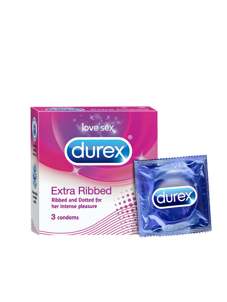 Durex Extra Ribbed Condoms For Men