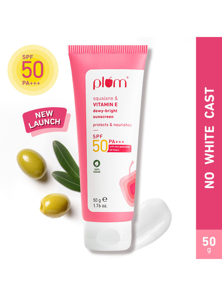 Plum Squalane & Vitamin E Dewy-Bright SPF 50 PA+++ Sunscreen For Normal To Dry Skin Type, New UV Filters-picture-11