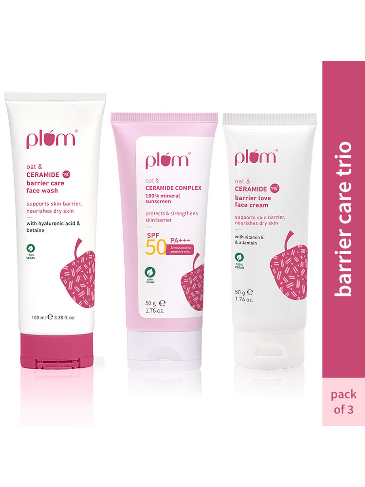 Plum Ceramides Face Wash, Moisturizer & Sunscreen SPF 50 PA+++ Combo for Barrier Repair & Sun Care-image-24