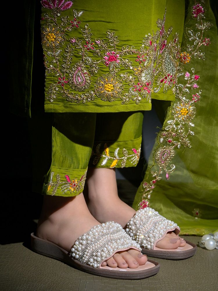 HVNLY by Shoetopia Women Rose Gold Flats-picture-15