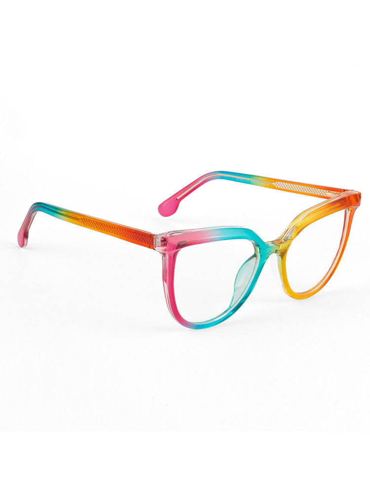 PERKEY Women Cat Eye Multi-Color Eyeglass Frame - OPTL006-C2 (53)-image-3