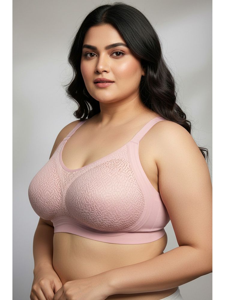 Zivame Pink True Curve Padded Non Wired Full Coverage Super Support Bra-picture-14
