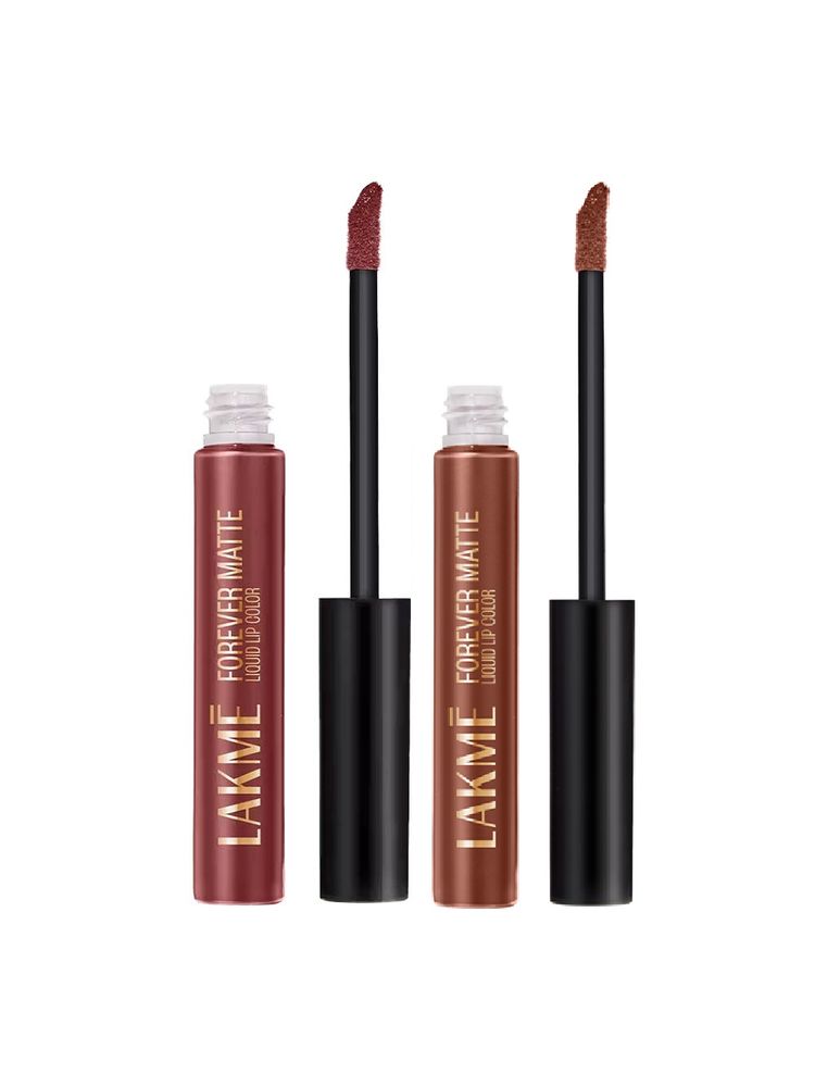 Lakme Forever Matte Nude Dream + Nude Twist Liquid Lip Color Dream Combo