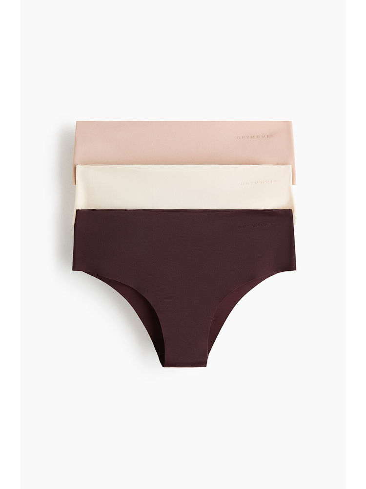 H&M Women Brown 3-pack sports hipster briefs with DryMove-picture-25