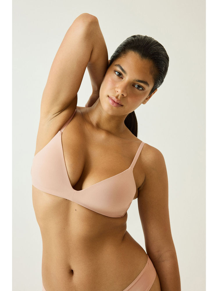 H&M Women Pink Padded non-wired microfibre bra-picture-37