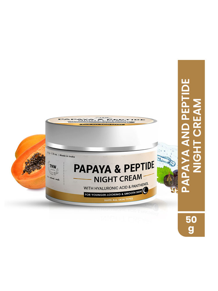 TNW The Natural Wash Papaya & Peptide Night Cream For Repairing Skin With Hyaluronic Acid-image-2