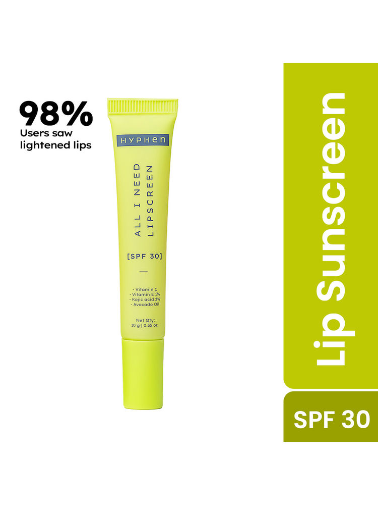 Hyphen 2% Kojic Acid Spf 30 Lip Balm With Vitamin C, 1% Vit E, Brightens Pigmented & Dark Lips