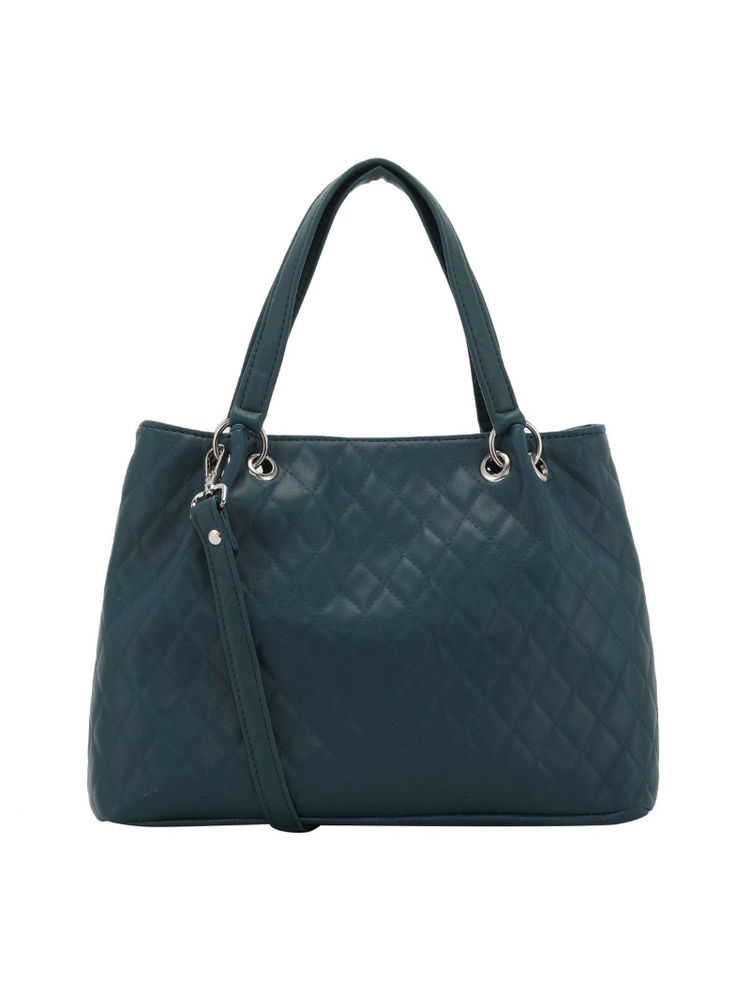 Toteteca Quilted Shoulder Bag Female Blue