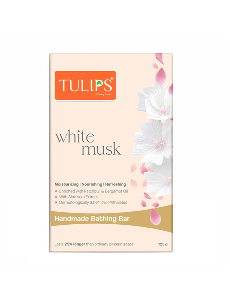 Tulips White Musk Handmade Bathing Bar-picture-40