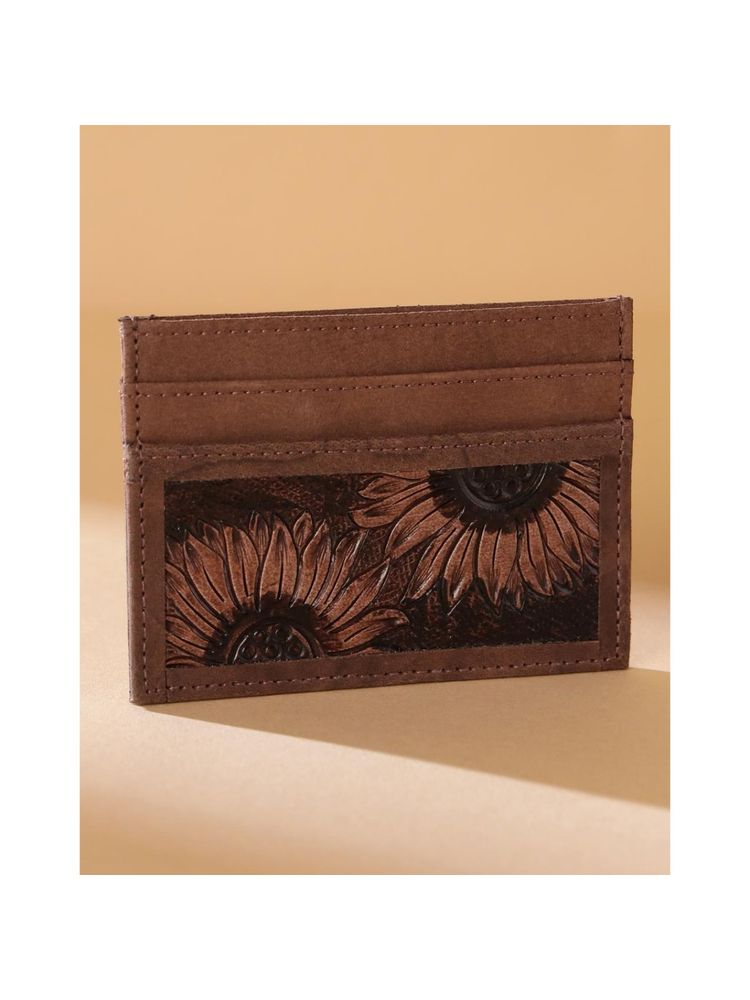 fabindia fashion Fabindia Brown Floral Card Holder-picture-0