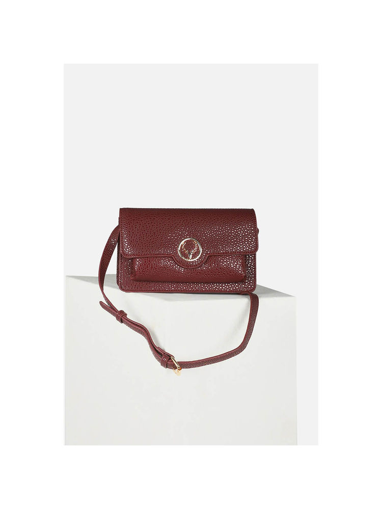 Allen Solly Women Maroon Casual Clutch-picture-28