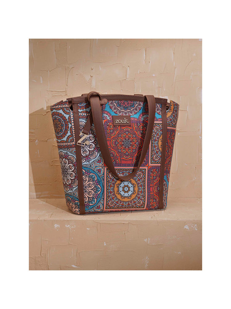 Zouk Adira Tote Bag - Multicolor Mandala Print-picture-17
