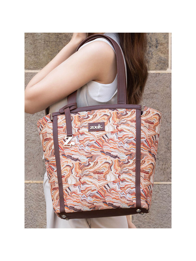 Zouk Adira Tote Bag - Nicobar Coral-image-37