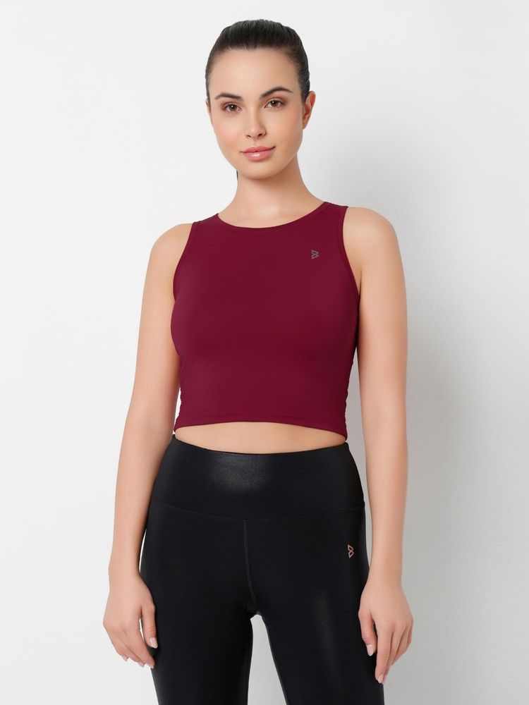 BODD ACTIVE Balance Mode Red Rouched Crop Top-picture-21