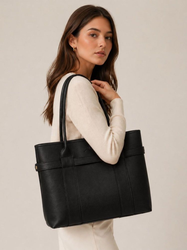 Yelloe Black Expandable Tote Bag-picture-15