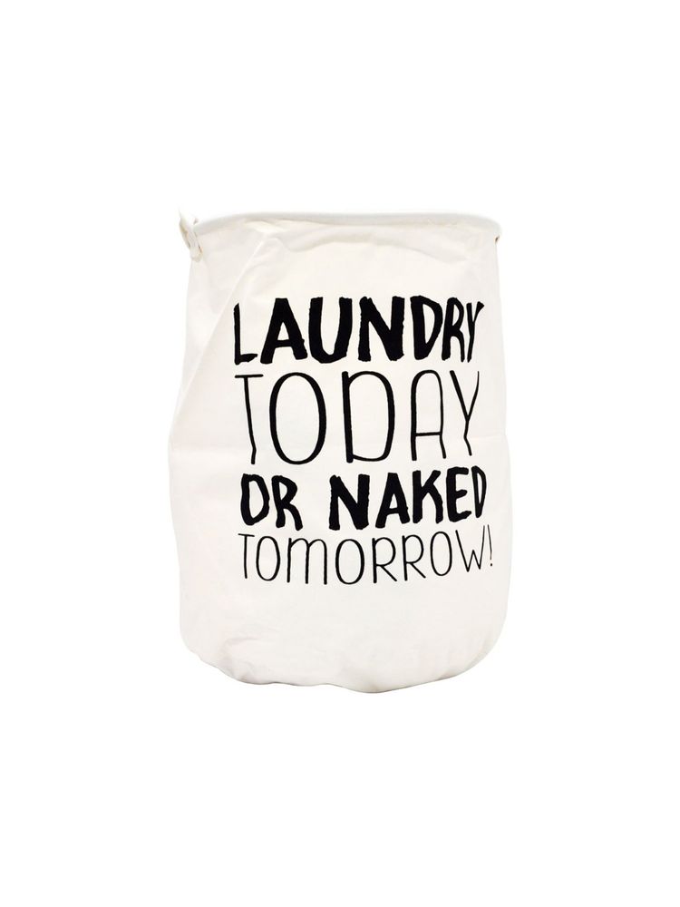 EZ Life Laundry Today Black White Laundry Basket (40 x 50 cms) 1 Pc-image-22