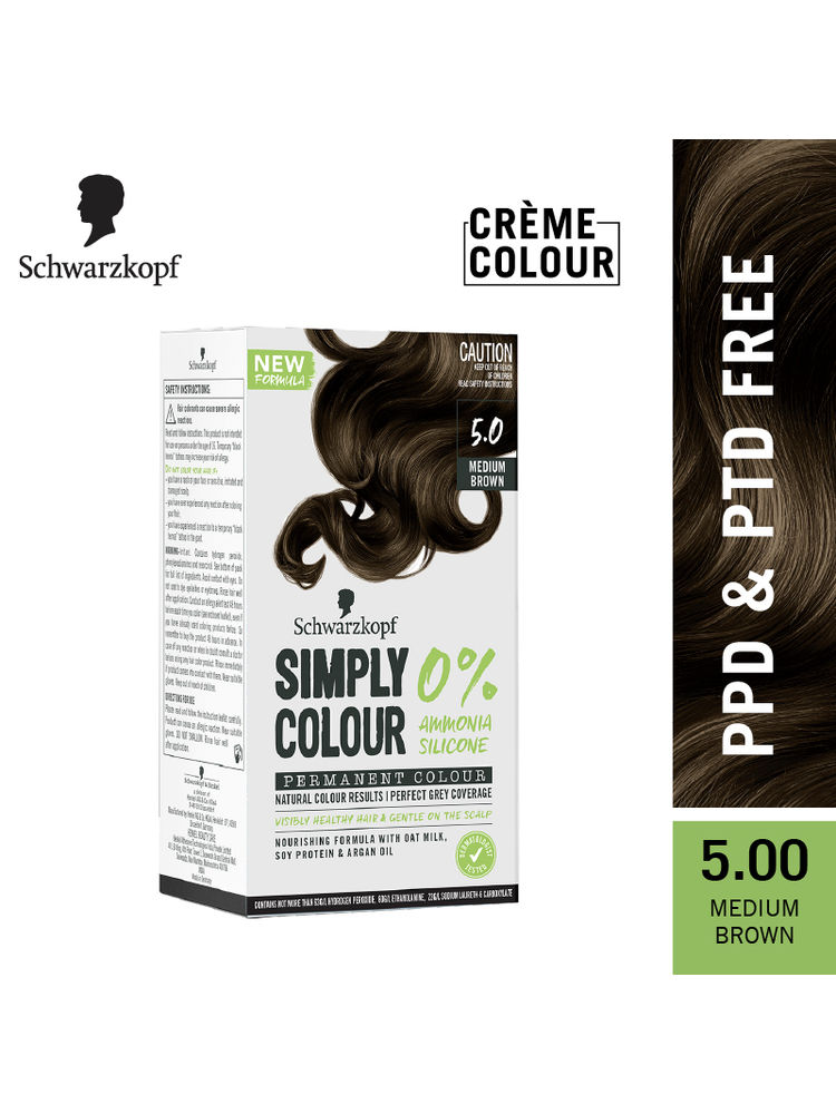 Schwarzkopf Simply Colour Permanent Hair Colour For 100% Grey Coverage - 6.68 Hazelnut Brown