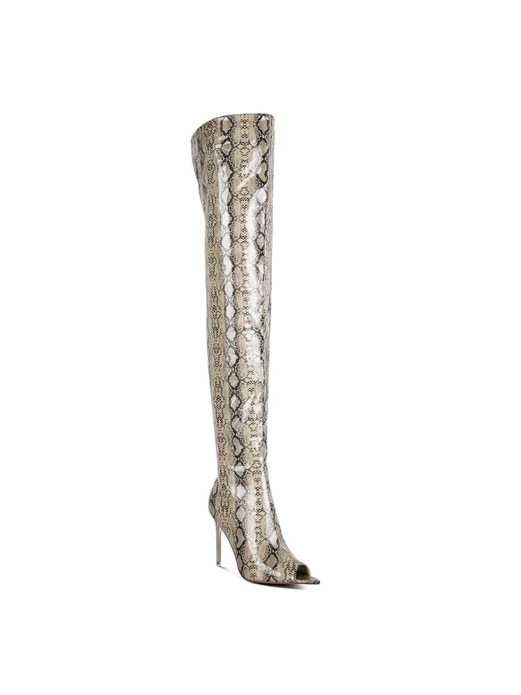 London Rag Animal Print Taupe Casual Boots-image-24