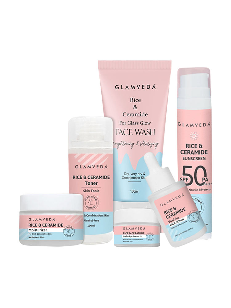 Glamveda Korean Glass Skin Rice & Ceramide 6 Step Skincare Routine Gift Box-picture-12