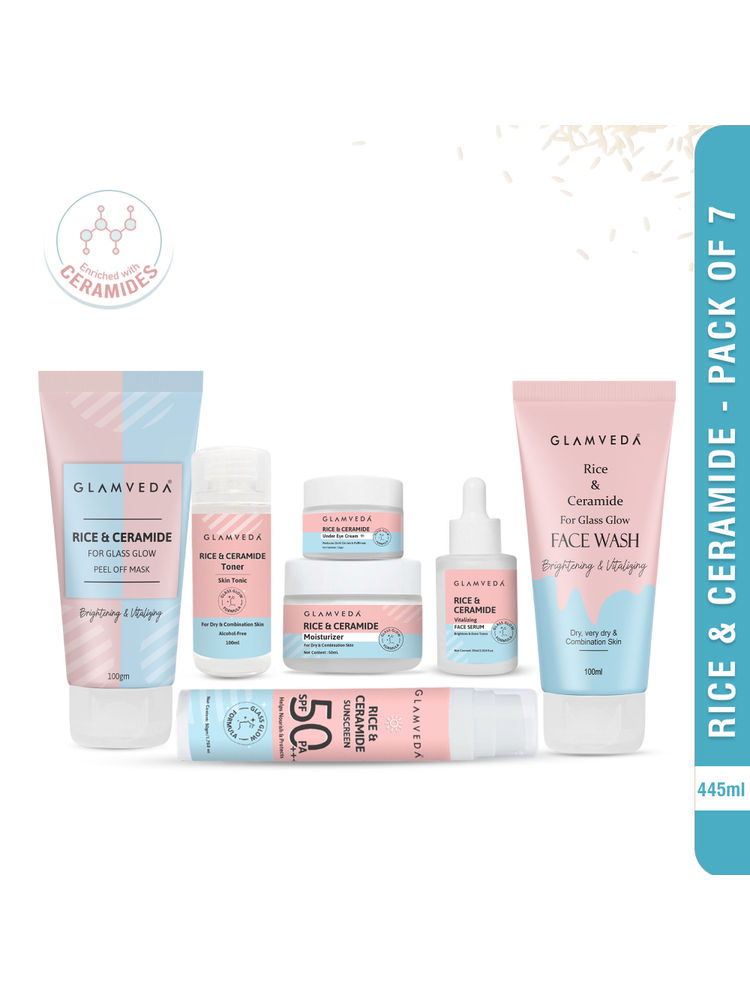 Glamveda Korean Glass Skin Rice & Ceramide 7 Step Skincare Routine Gift Box-picture-16