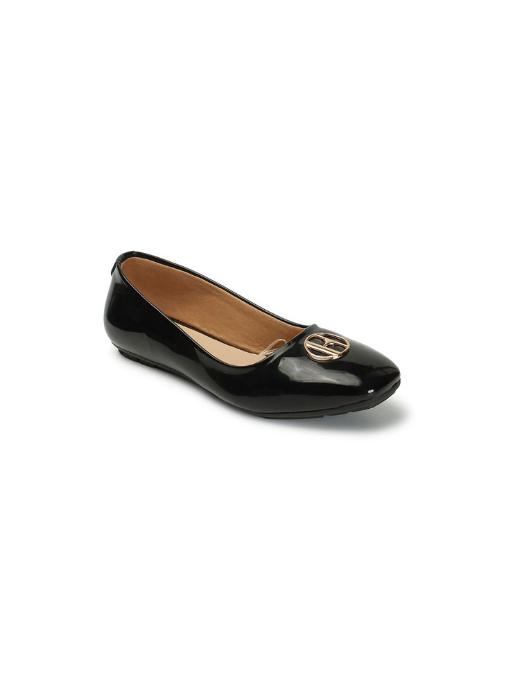 ELLE Womens Black Color Solid Comfortable Party Wear Flats-image-36