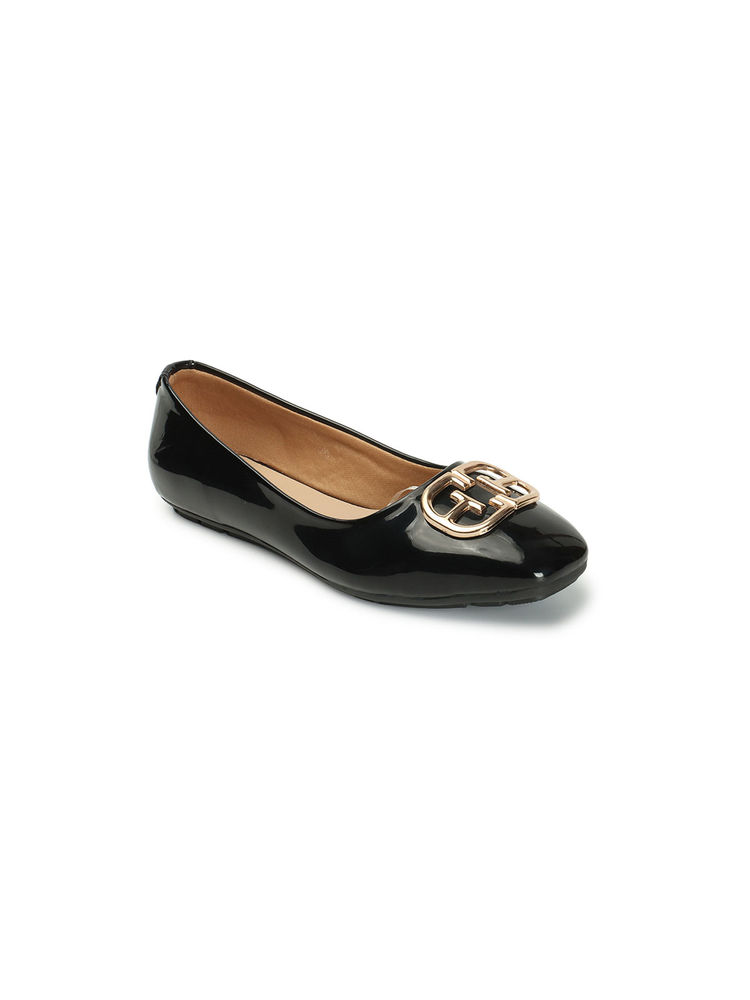 ELLE Womens Black Color Solid Comfortable Party Wear Flats-picture-14