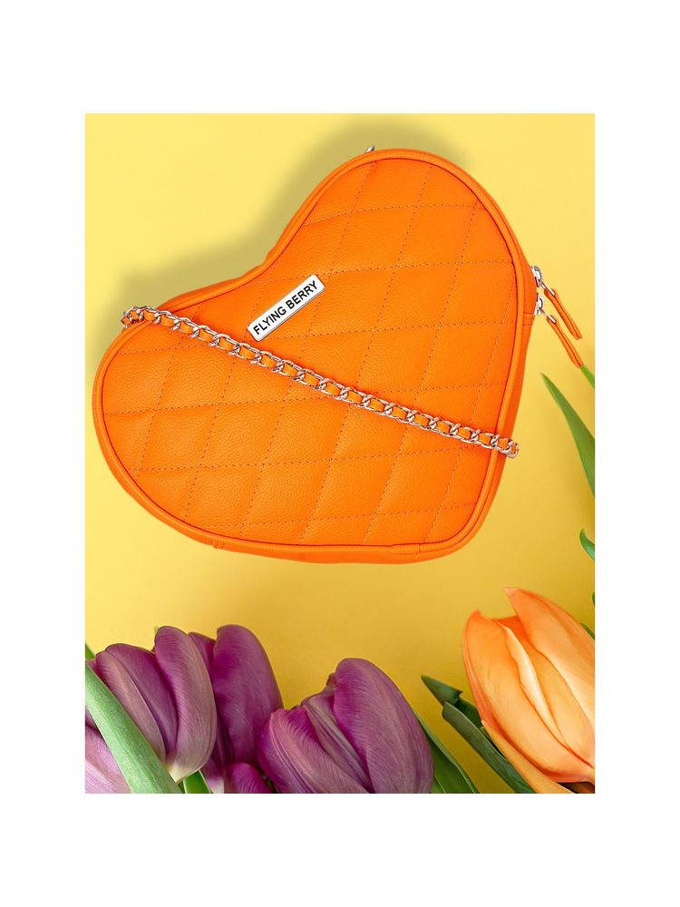 FLYING BERRY Womens Orange Sling Bag-image-30