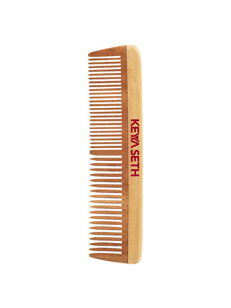 Keya Seth Aromatherapy Neem Wooden Comb Wide Tooth For Hair Growth For Men & Women All Purpose - Medium