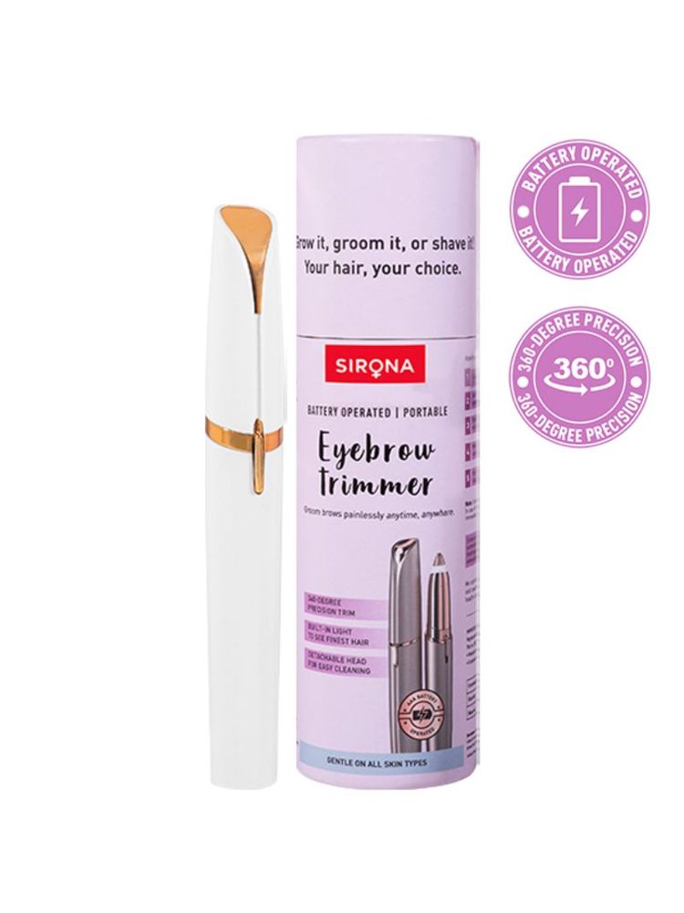 Sirona Electronic Eyebrow Facial Hair Removal Trimmer or Razor for Women