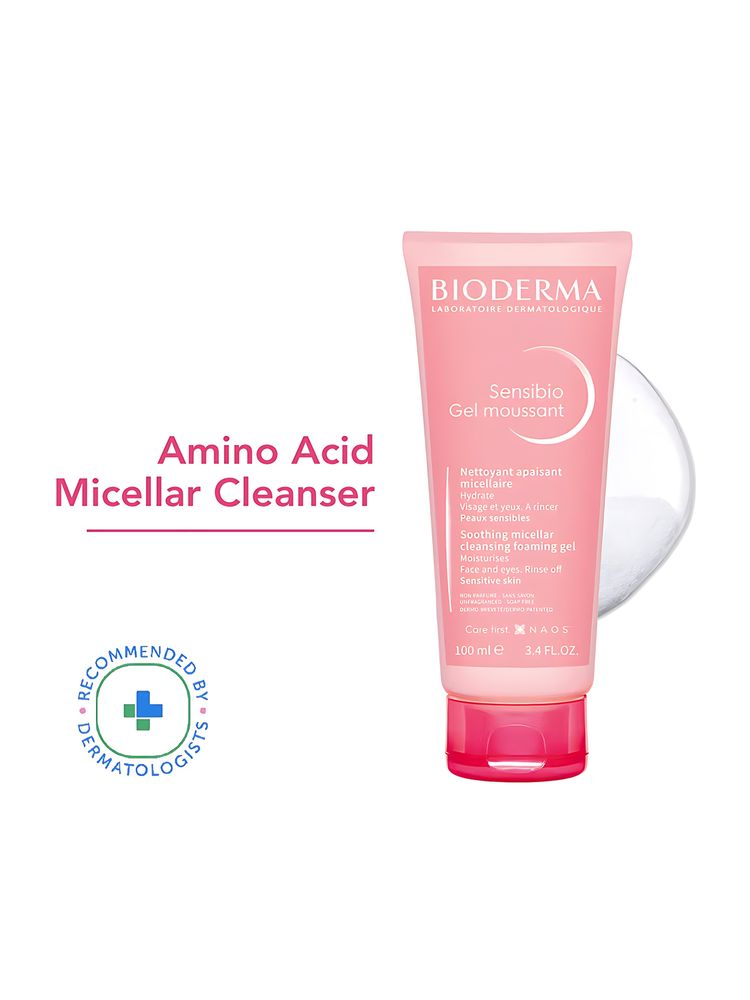 Bioderma Sensibio Gel Moussant SLS Free Cleanser With Vitamin E-24h Hydration-Micellar Gel