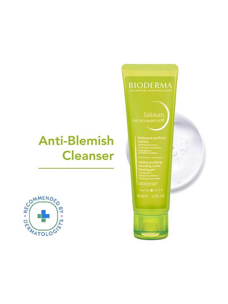 Bioderma Sebium Gel Moussant Actif Cleanser with Salicylic & GlycolicAcidforAcneProne,OilySkin-picture-11
