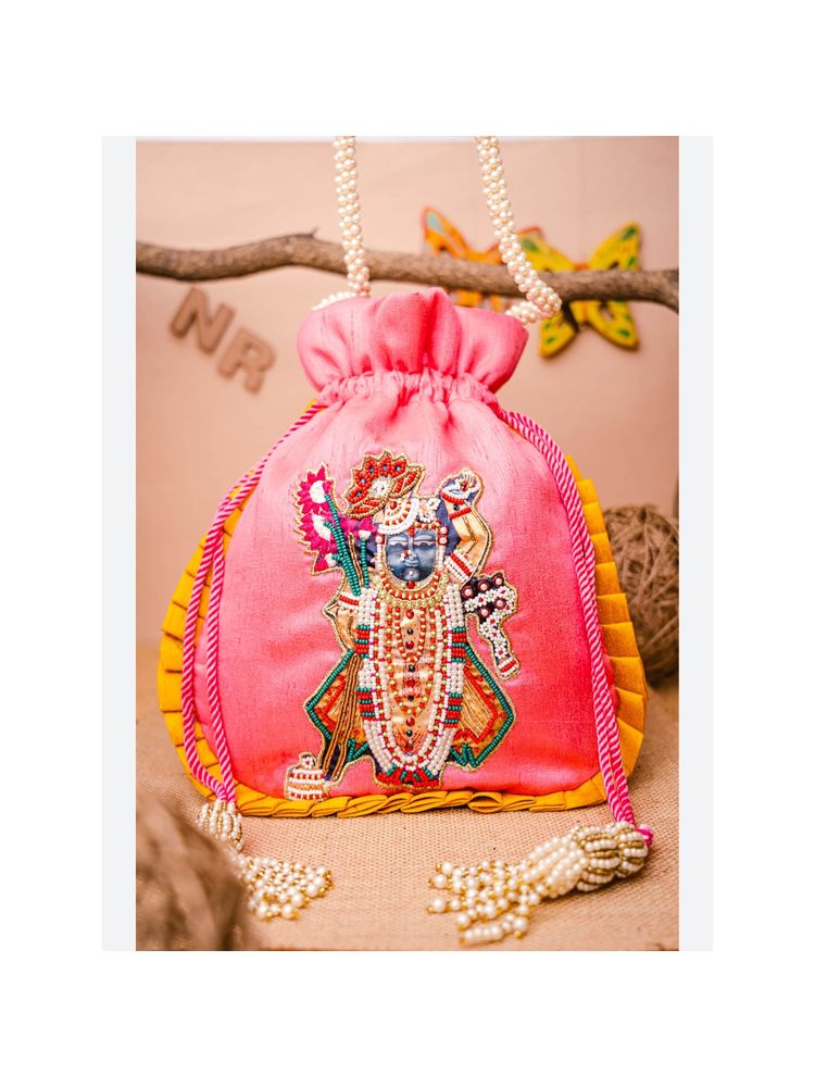 NR BY NIDHI RATHI Embellished Pink Batuas And Potlis-picture-19