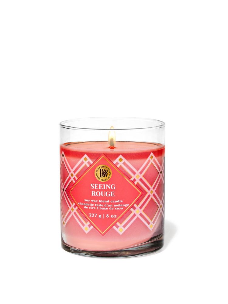 Bath & Body Works Seeing Rouge Single Wick Candle