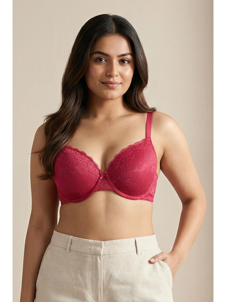 Zivame Padded Wired 3/4Th Coverage Lace Bra - Love Potion-picture-26