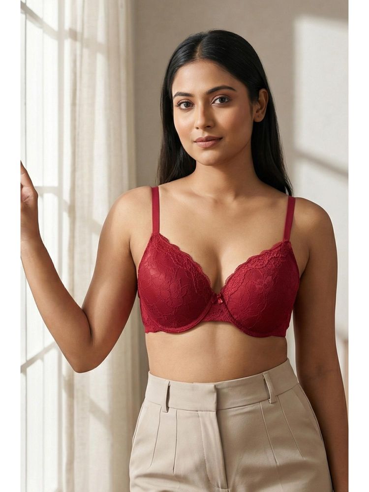 Zivame Padded Wired 3/4Th Coverage Lace Bra - Scooter-picture-25