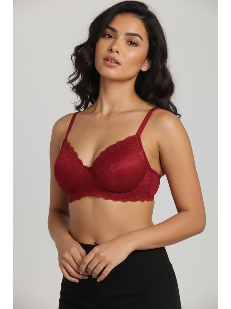 Zivame Padded Non Wired 3/4Th Coverage Lace Bra - Scooter-picture-22