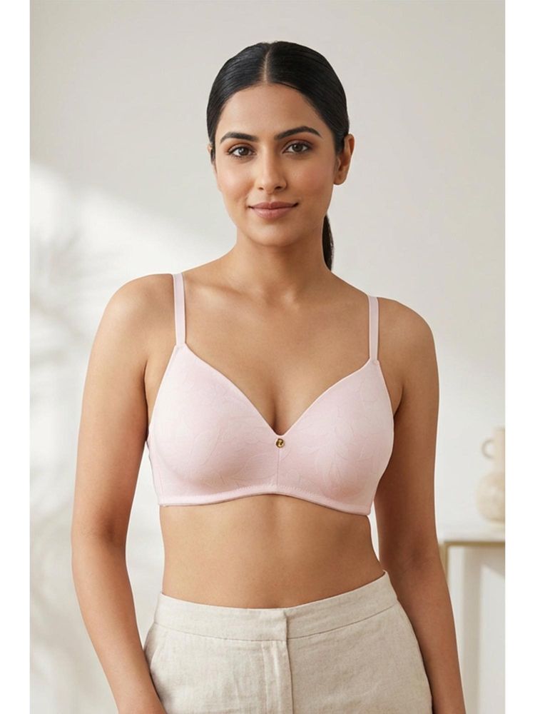 Zivame Padded Non Wired 3/4Th Coverage T-Shirt Bra - Pink Dogwood-picture-18