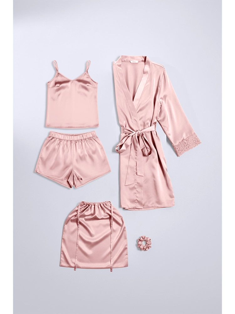 Zivame Luxe Satin Sleep Nightsuit - Spanish Villa-picture-22