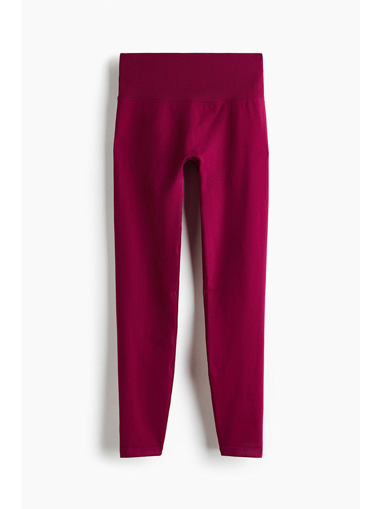 H&M Women Pink Seamless Sports leggings with DryMove-picture-24